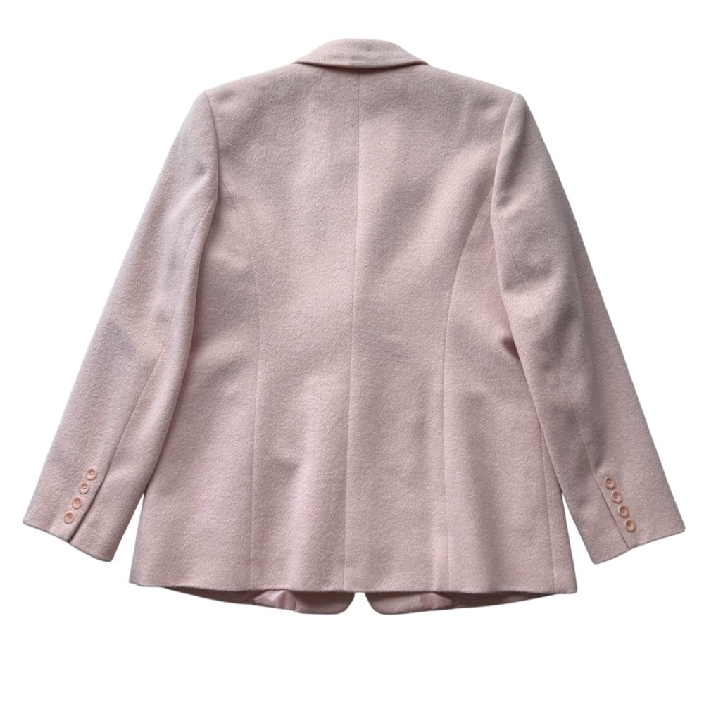 Talbots Blazer Jacket Angora Rabbit Hair Wool Light Baby Pink Size 8 NWOT Office - Picture 9 of 10